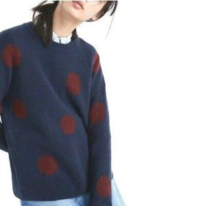 Madewell Navy Polka Dot Sweater